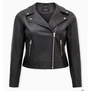 Faux Leather Moto Jacket